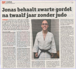 Jonas behaalde zwarte gordel