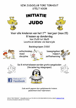 8 gratis initiatielessen judo in september en oktober